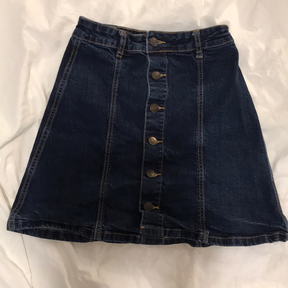 Brandy Melville button down Jean skirt size small